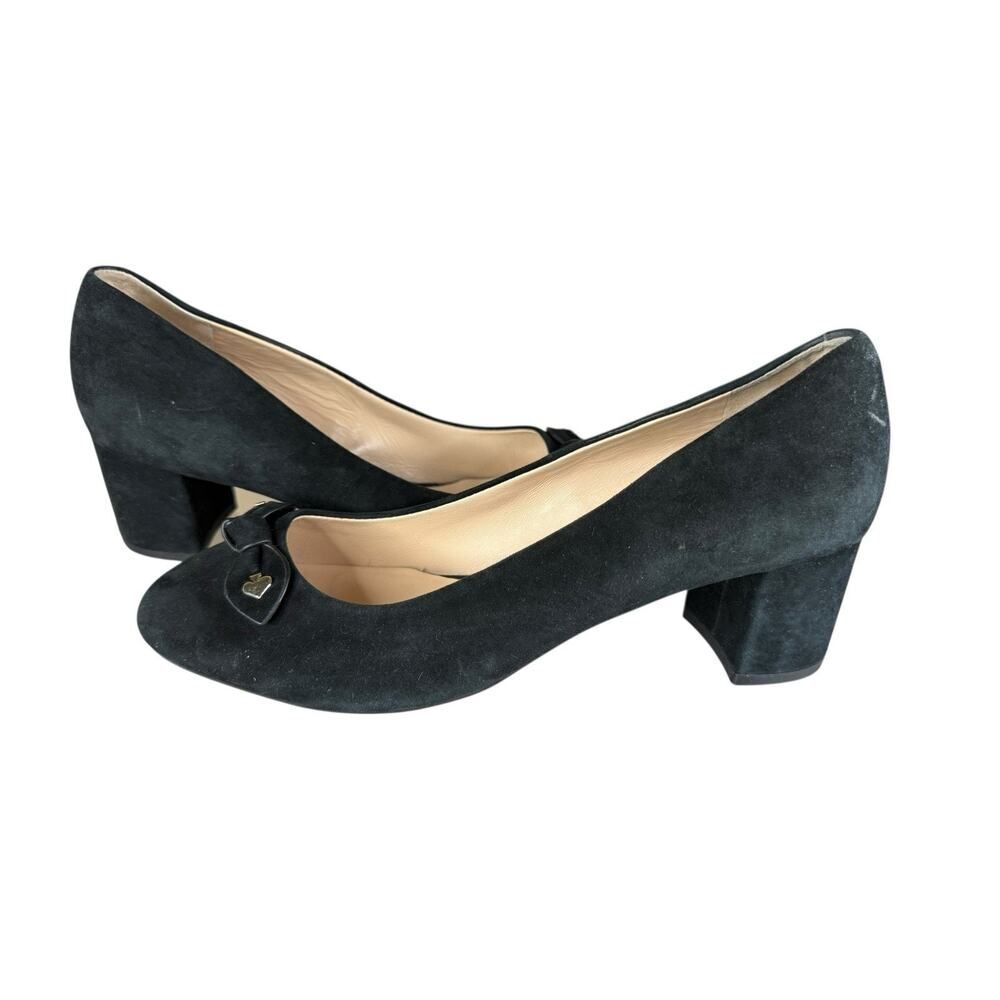 Kate Spade New York Black Benice Pumps Women's Size 7.5 M Black Block Heel Shoes - Picture 7 of 11